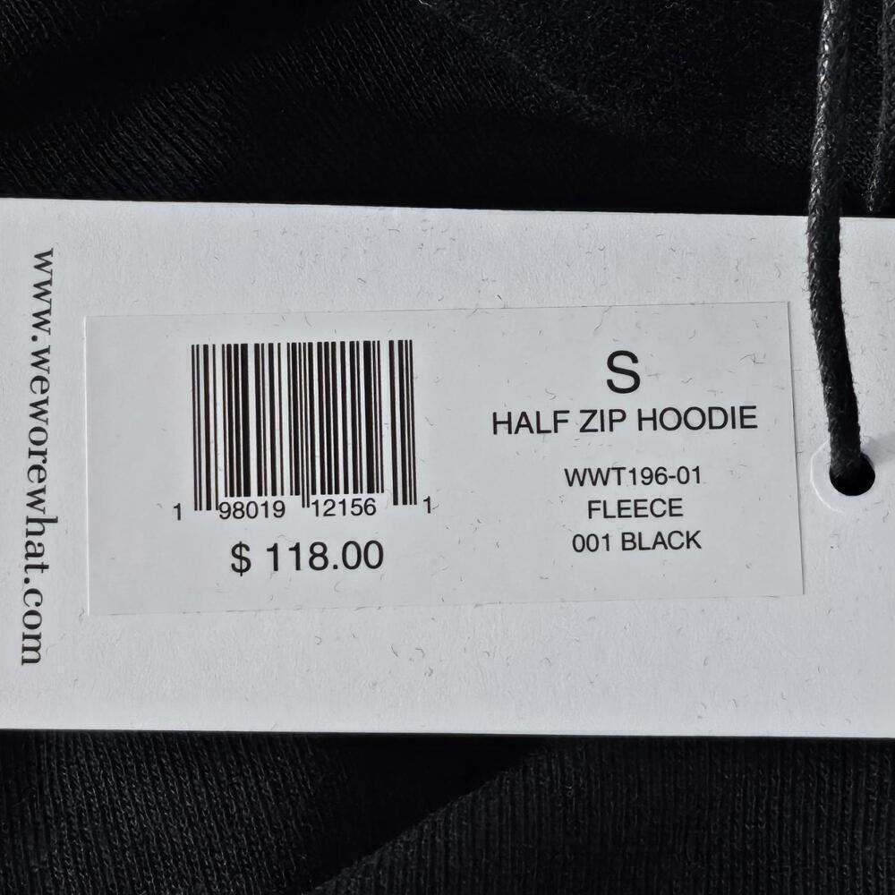 2/$50 WeWoreWhat Black Fleece Half-Zip Hoodie Size S | Cozy & Stylish Layers - Picture 7 of 8